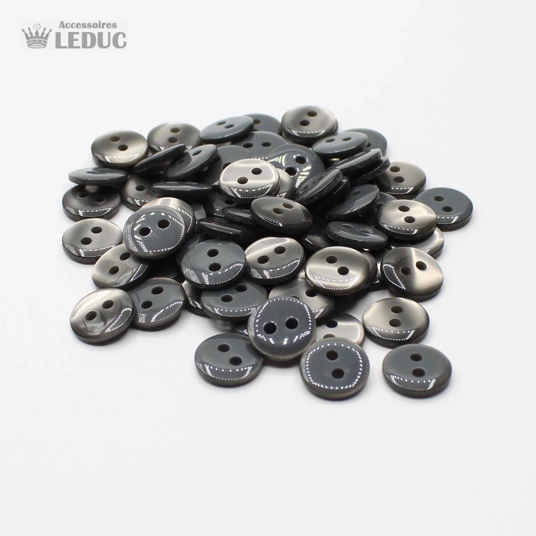 50 pieces - 2 Holes Polyester Button for Blouses 20mm (32") - (KP2 105 32") - ACCESSOIRES LEDUC