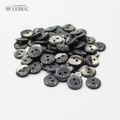 50 pieces - 2 Holes Polyester Button for Blouses 11mm (18") - (KP2 105 18") - ACCESSOIRES LEDUC