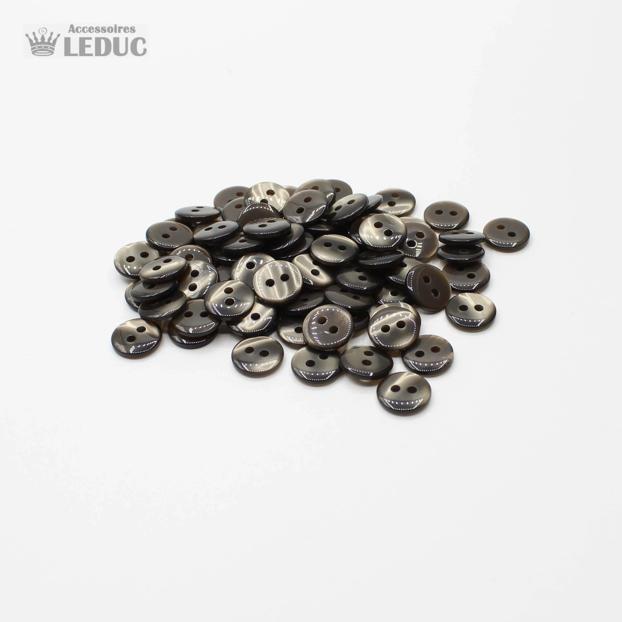 50 pieces - 2 Holes Polyester Button for Blouses 20mm (32") - (KP2 105 32") - ACCESSOIRES LEDUC