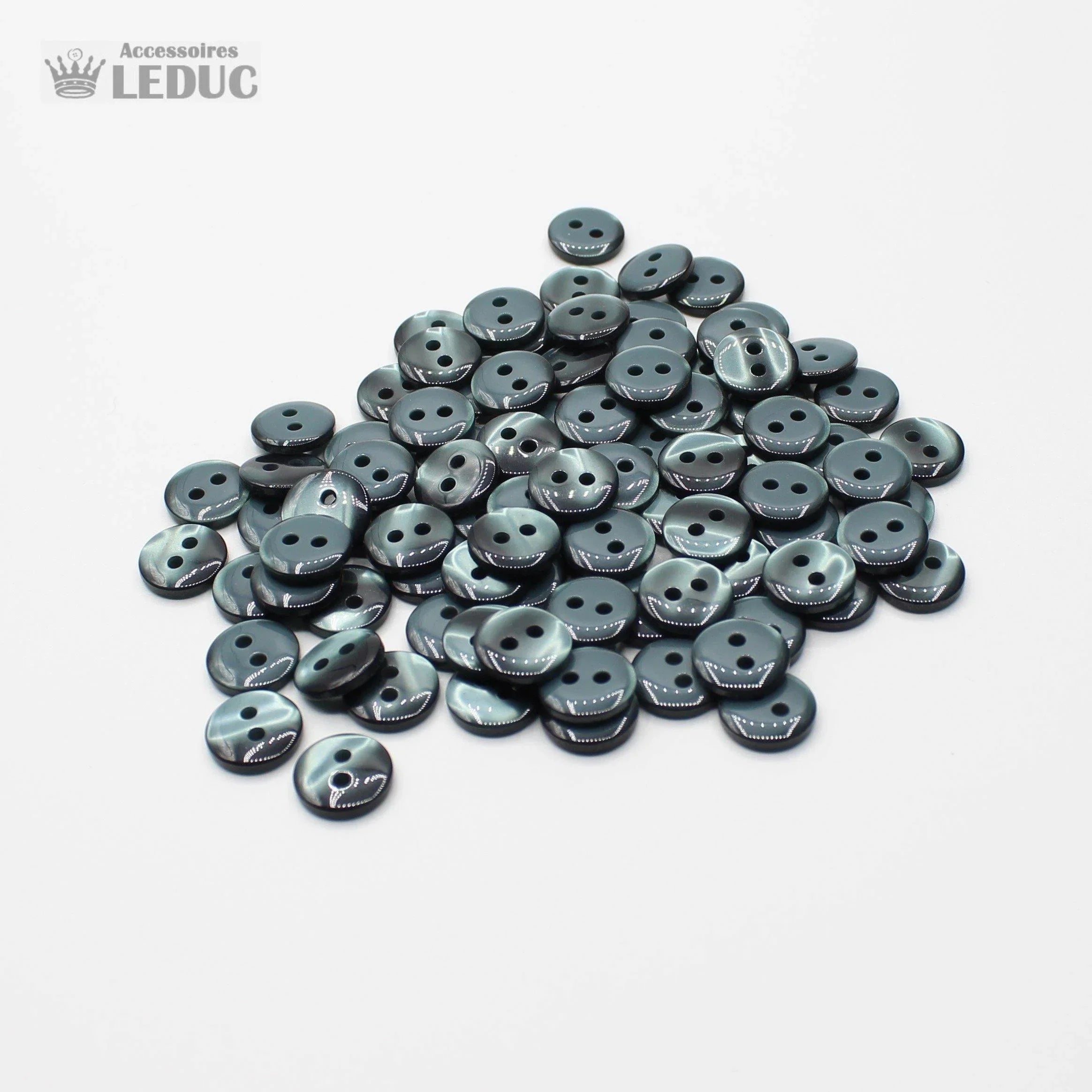 50 pieces - 2 Holes Polyester Button for Blouses 20mm (32") - (KP2 105 32") - ACCESSOIRES LEDUC