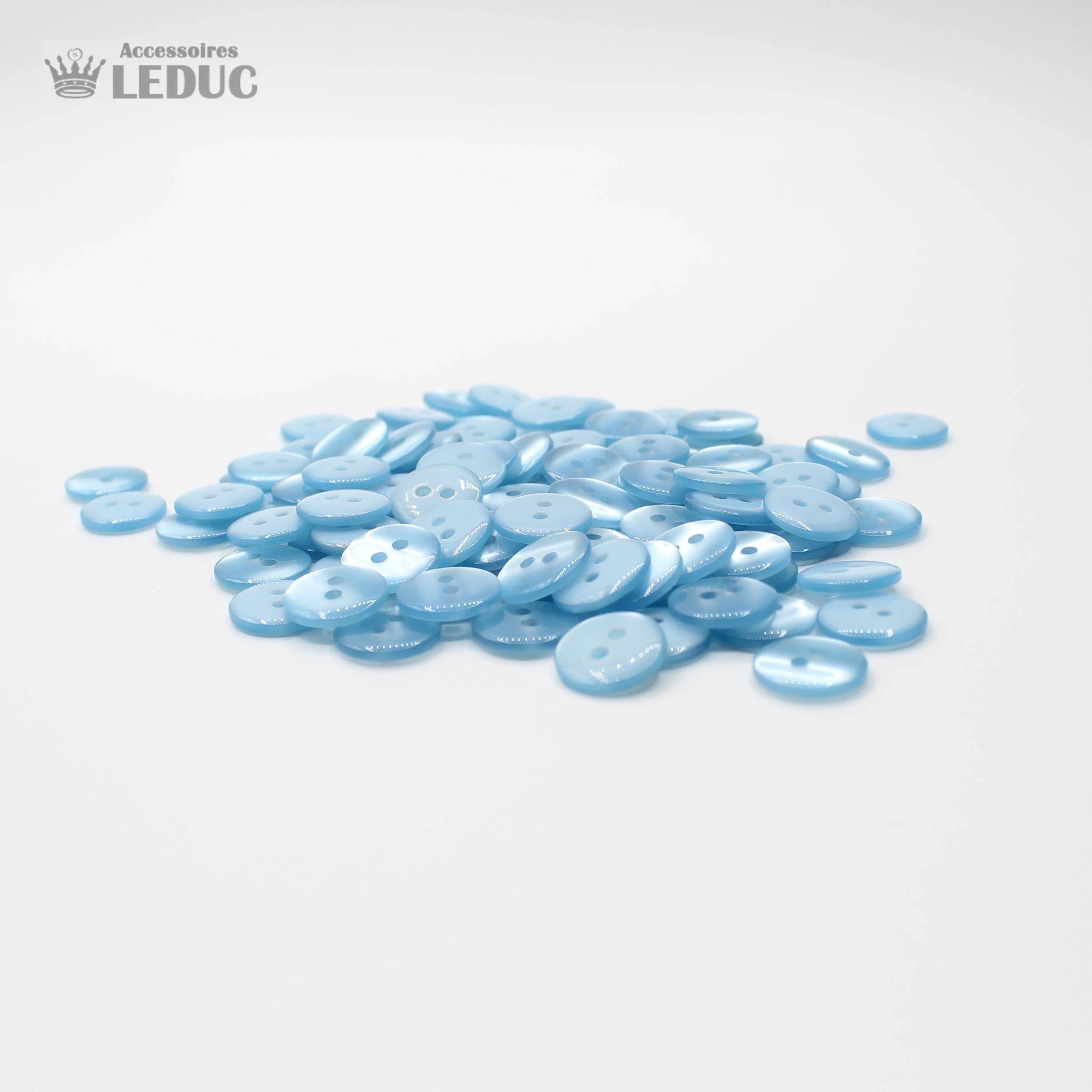 50 pieces - 2 Holes Polyester Button for Blouses 20mm (32") - (KP2 105 32") - ACCESSOIRES LEDUC