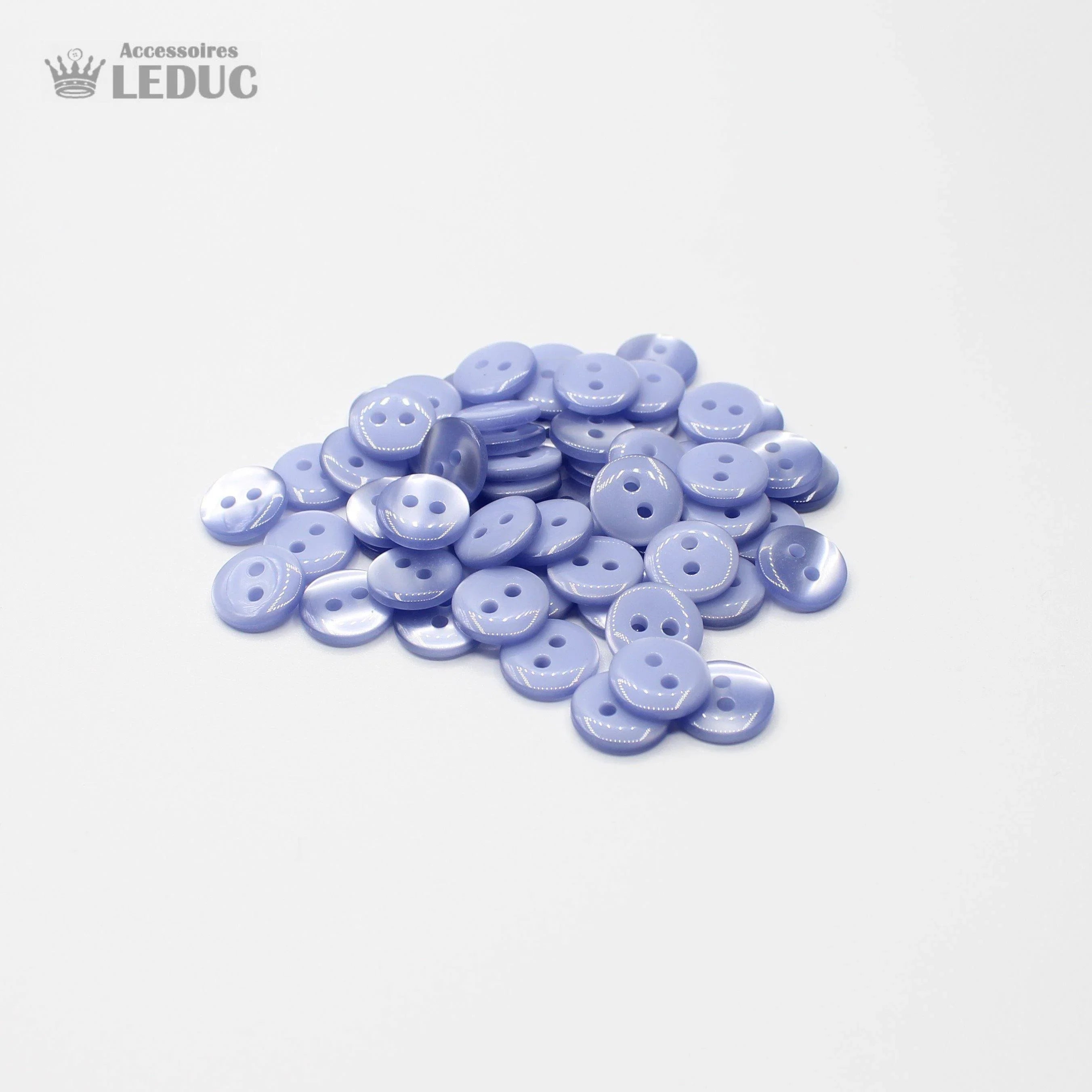 50 pieces - 2 Holes Polyester Button for Blouses 20mm (32") - (KP2 105 32") - ACCESSOIRES LEDUC