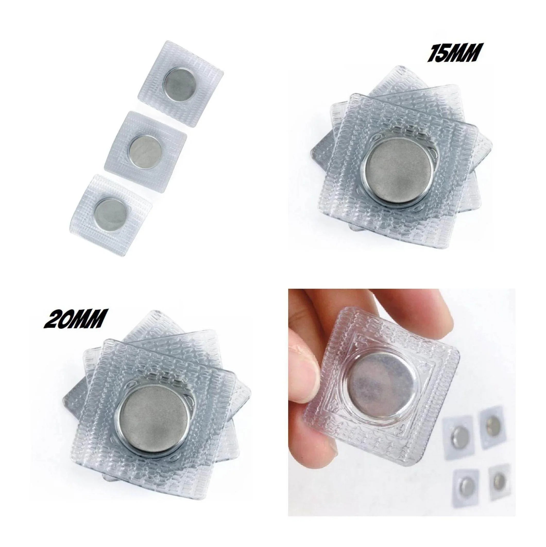 3 pair of Magnetic Buttons to Sew on 15 or 20mm #HAB2320 / #HAB2315 - ACCESSOIRES LEDUC BV