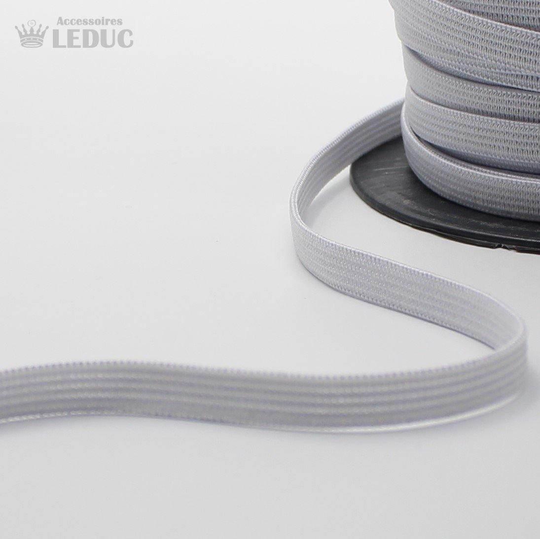 100 METRES - 10mm WHITE or BLACK KNITTED Elastic - ACCESSOIRES LEDUC BV