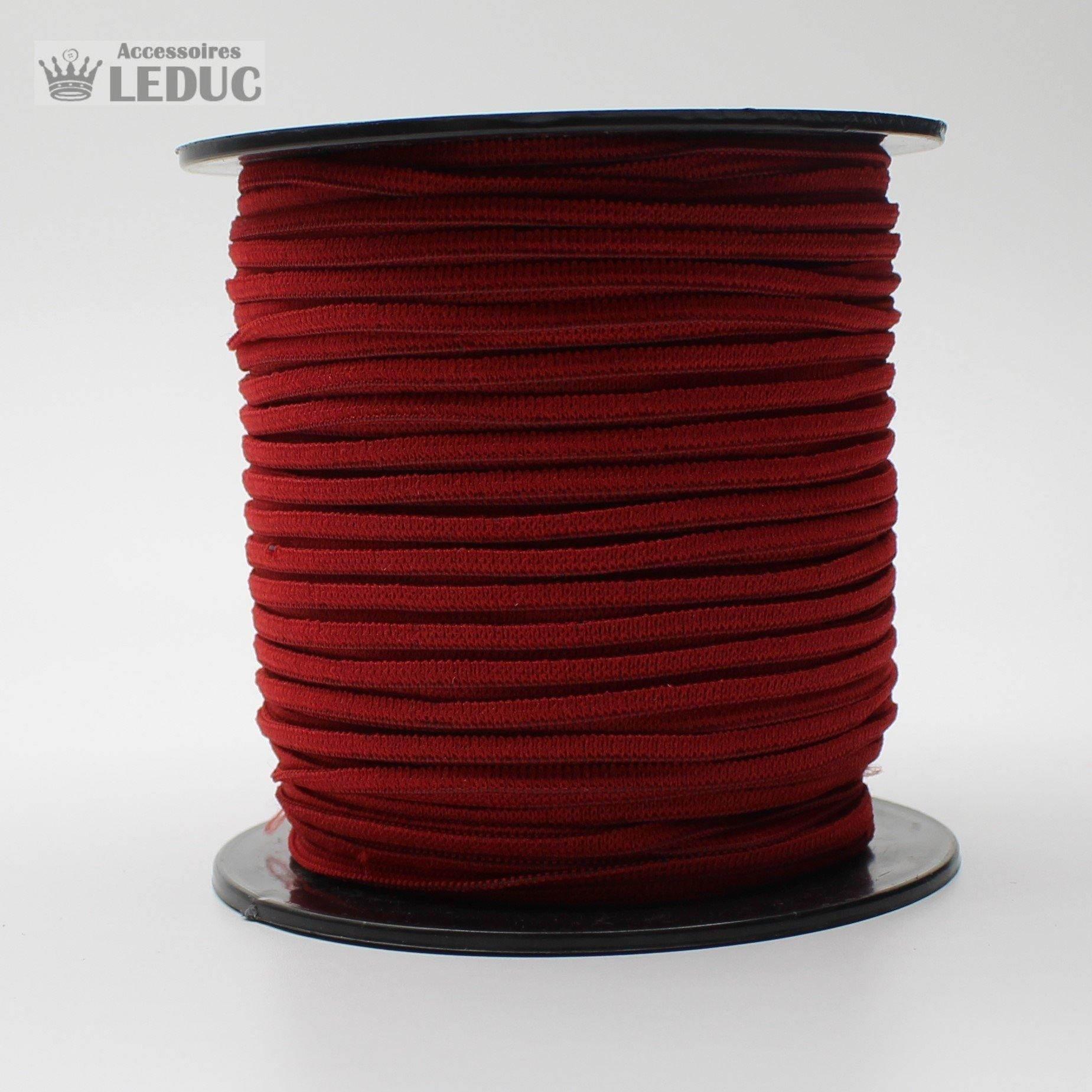 100 METRES - 3mm KNITTED Coloured Elastic - ACCESSOIRES LEDUC BV