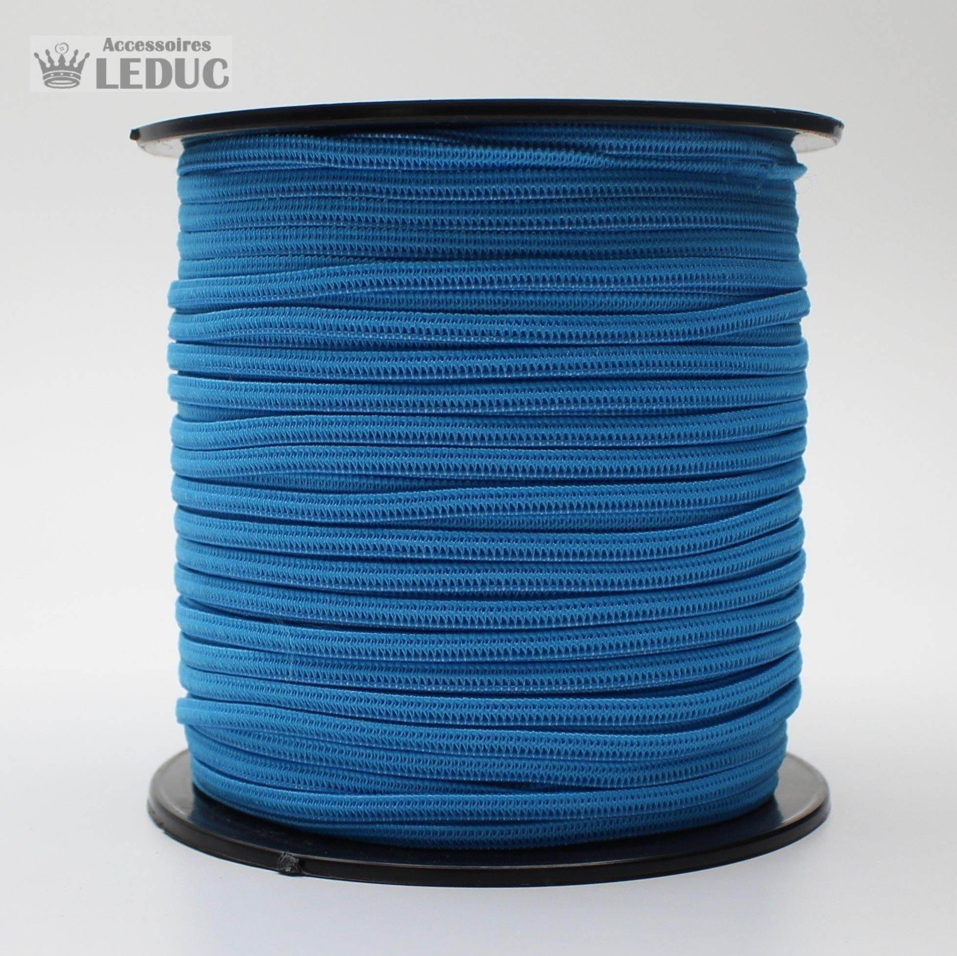 100 METRES - 3mm KNITTED Coloured Elastic - ACCESSOIRES LEDUC BV