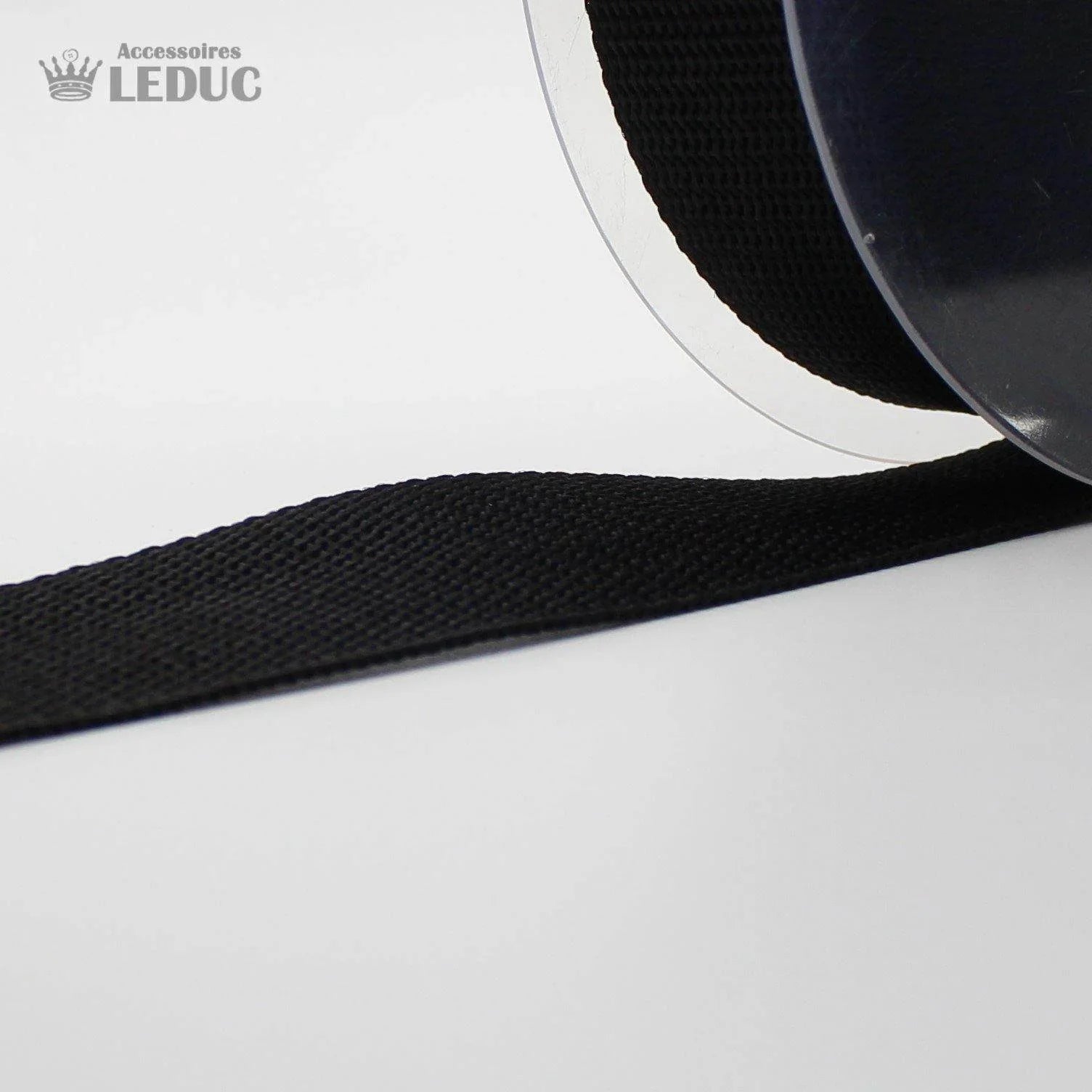 Black Polipropilene Webbing 30 or 40mm - 10MT ROLLS - ACCESSOIRES LEDUC BV