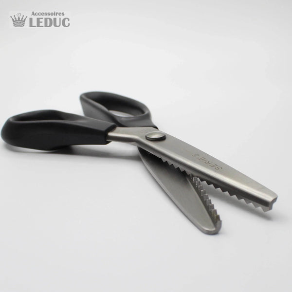 Black Pinking Shears - Zig Zag Blades Scissors - 23cm - ACCESSOIRES LEDUC BV