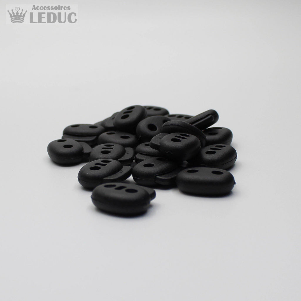 20 Cord Stoppers Black or White - ACCESSOIRES LEDUC