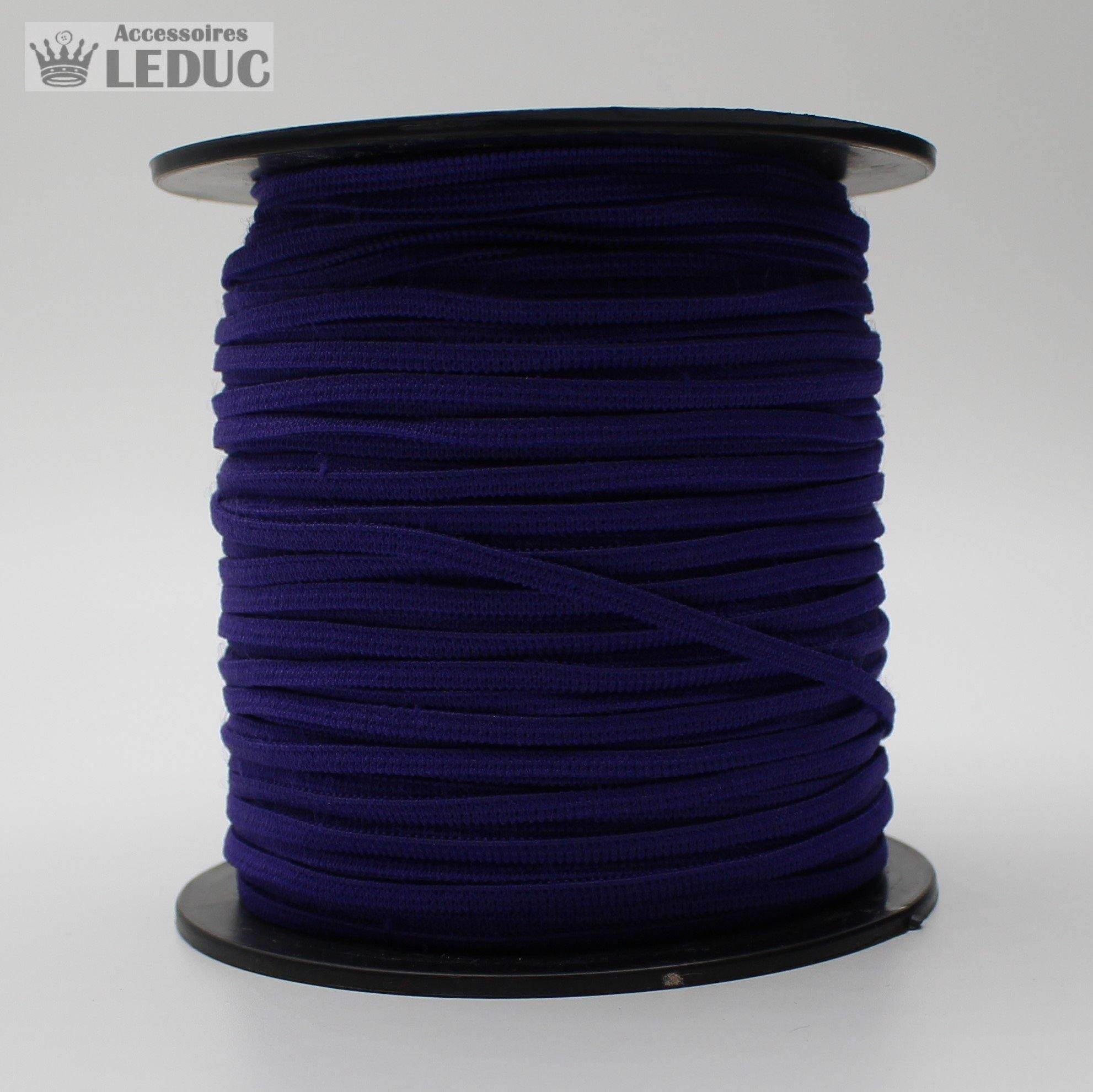 100 METRES - 3mm KNITTED Coloured Elastic - ACCESSOIRES LEDUC BV