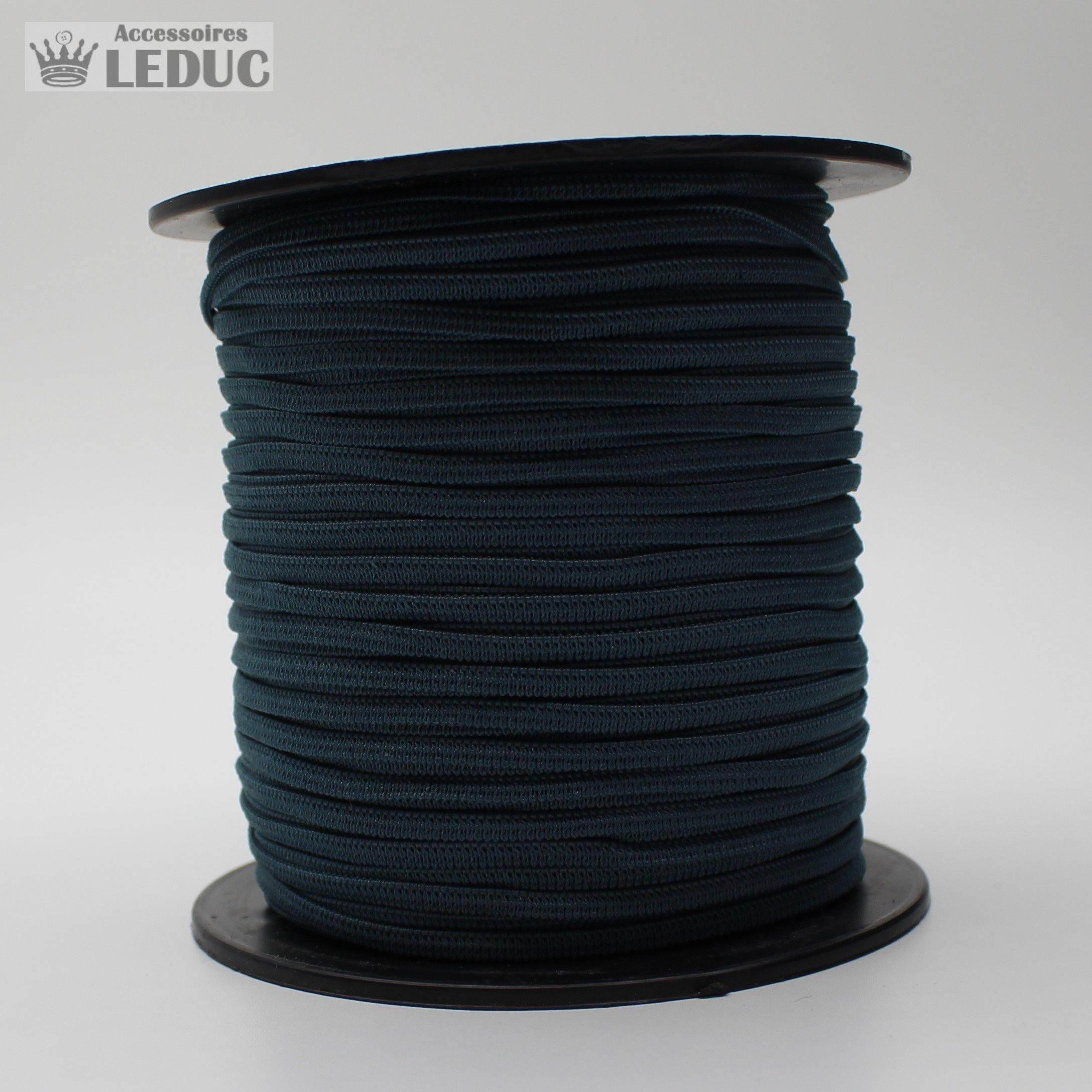 100 METRES - 3mm KNITTED Coloured Elastic - ACCESSOIRES LEDUC BV