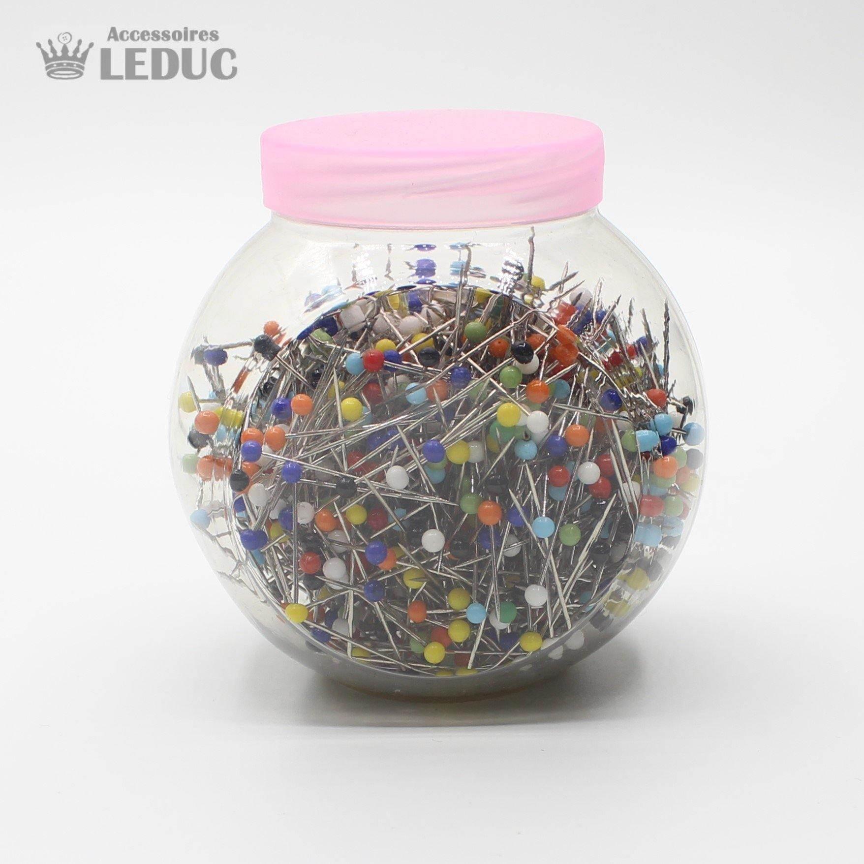 Glass Head Pins Mixed 0.65*30mm - Box of 1000 Pins - ACCESSOIRES LEDUC BV