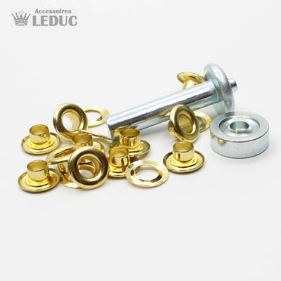 Eyelets Gold , Silver, Bronze, Gunmetal and Rust with Tool - ACCESSOIRES LEDUC BV