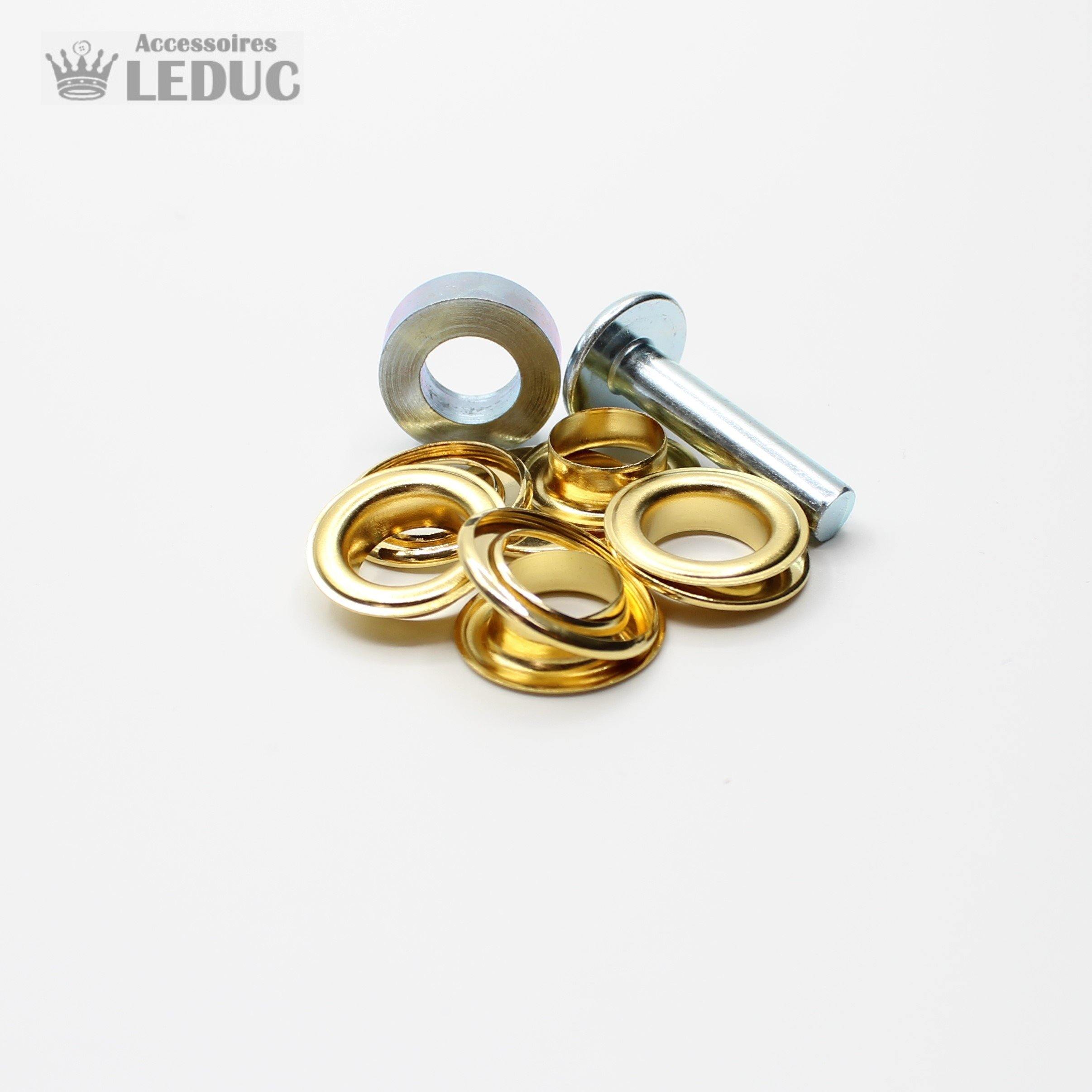 Eyelets Gold or Silver with Tool - ACCESSOIRES LEDUC