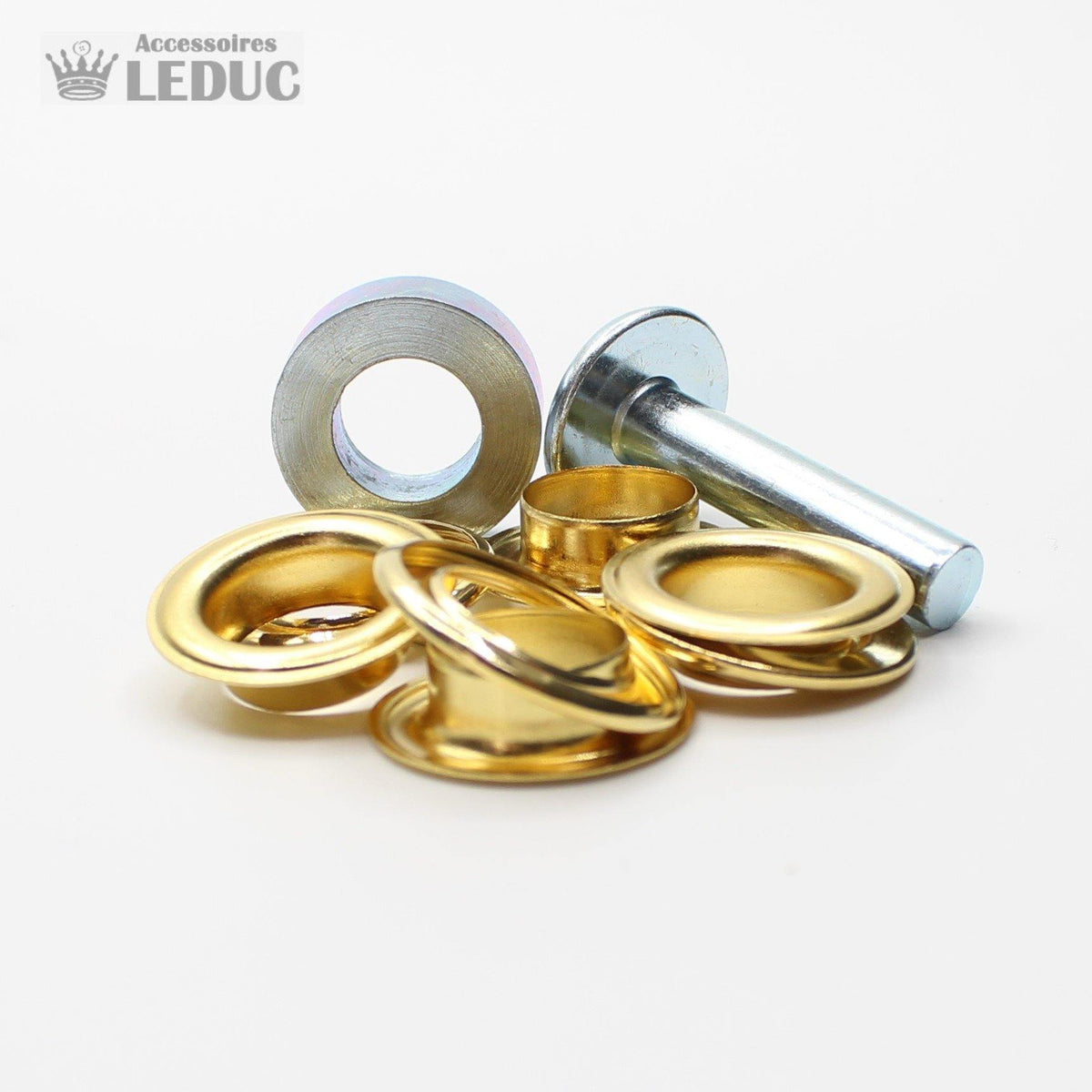 Eyelets Gold , Silver, Bronze, Gunmetal and Rust with Tool - ACCESSOIRES LEDUC BV