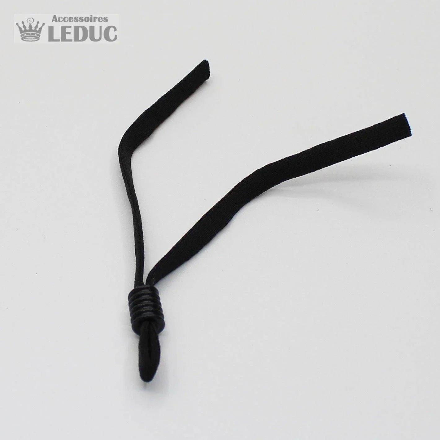 4 Adjustable Comfortable Elastics for masks 5mm (2 x Black + 2 x White) - ACCESSOIRES LEDUC BV