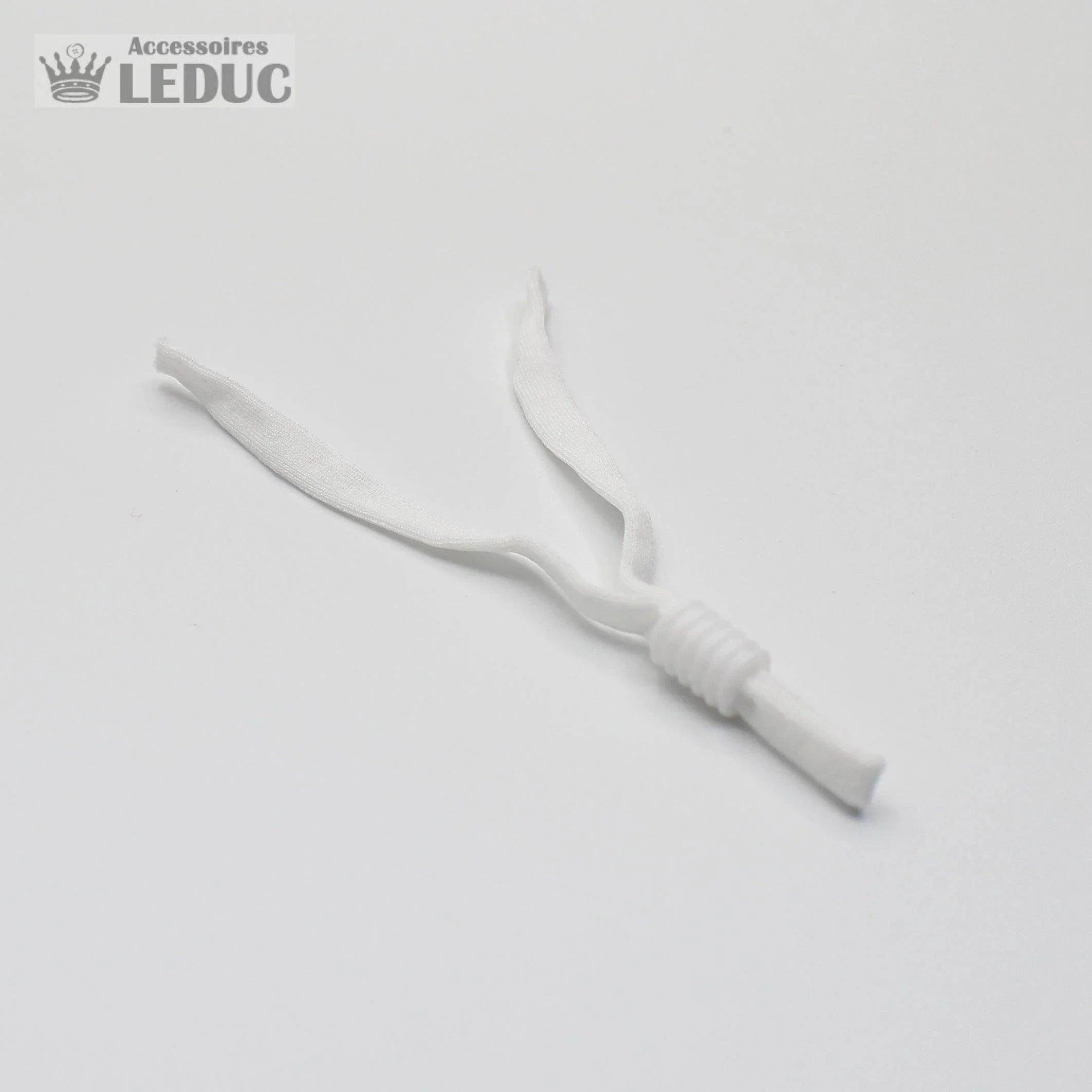 4 Adjustable Comfortable Elastics for masks 5mm (2 x Black + 2 x White) - ACCESSOIRES LEDUC BV