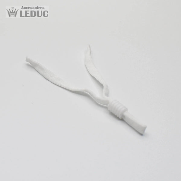 4 Adjustable Comfortable Elastics for masks 5mm (2 x Black + 2 x White) - ACCESSOIRES LEDUC BV
