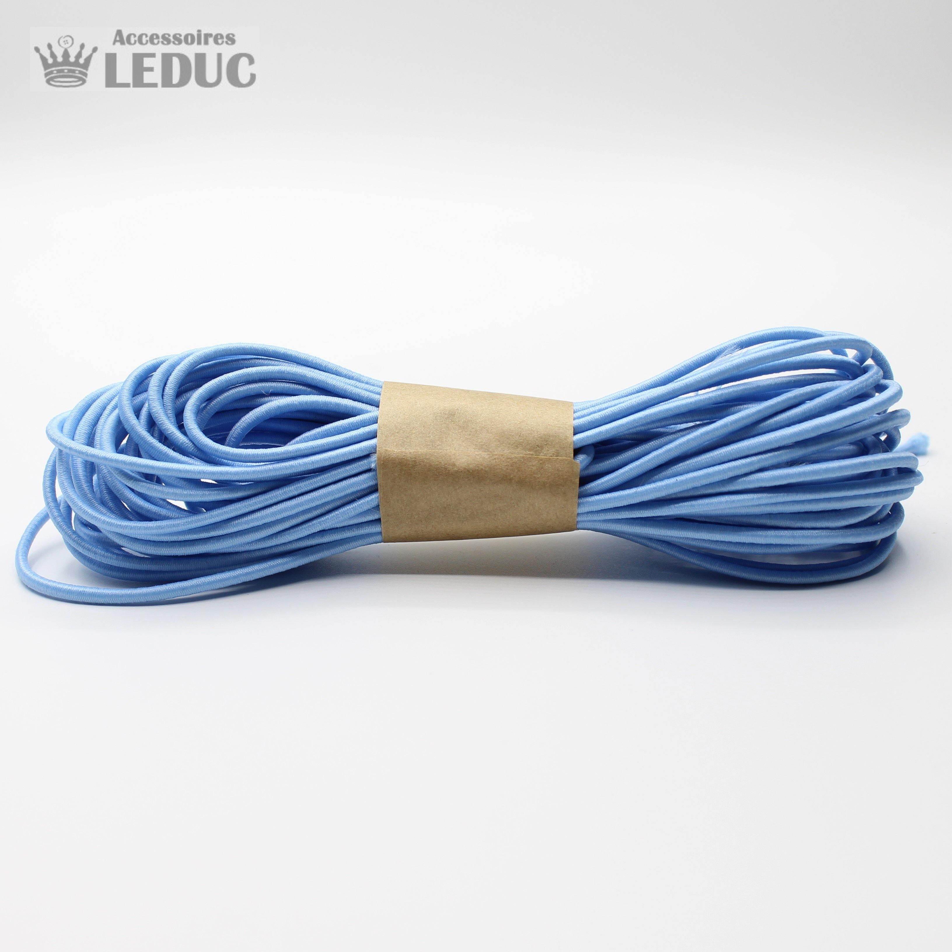 10 METERS - coloured ELASTIC CORD 2MM - ACCESSOIRES LEDUC BV