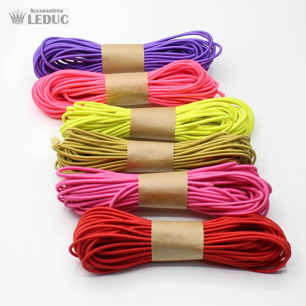 10 METERS - coloured ELASTIC CORD 2MM - ACCESSOIRES LEDUC BV