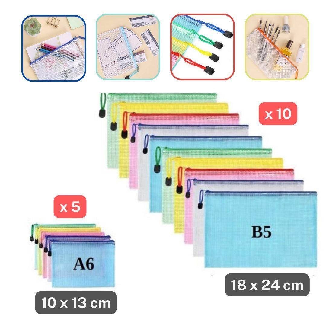 Set of Pouches (random colours) with zip, waterproof #HAB1x013 - ACCESSOIRES LEDUC BV