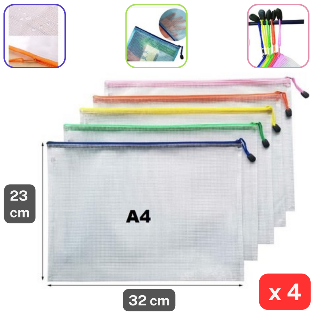 Set of Pouches (random colours) with zip, waterproof #HAB1x013