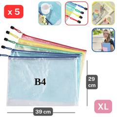 Set of Pouches (random colours) with zip, waterproof #HAB1x013 - ACCESSOIRES LEDUC BV