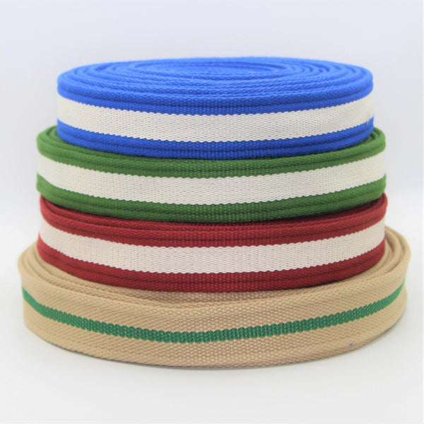 5 Meters 30mm Thick Striped Webbing #RUB1960 - ACCESSOIRES LEDUC BV