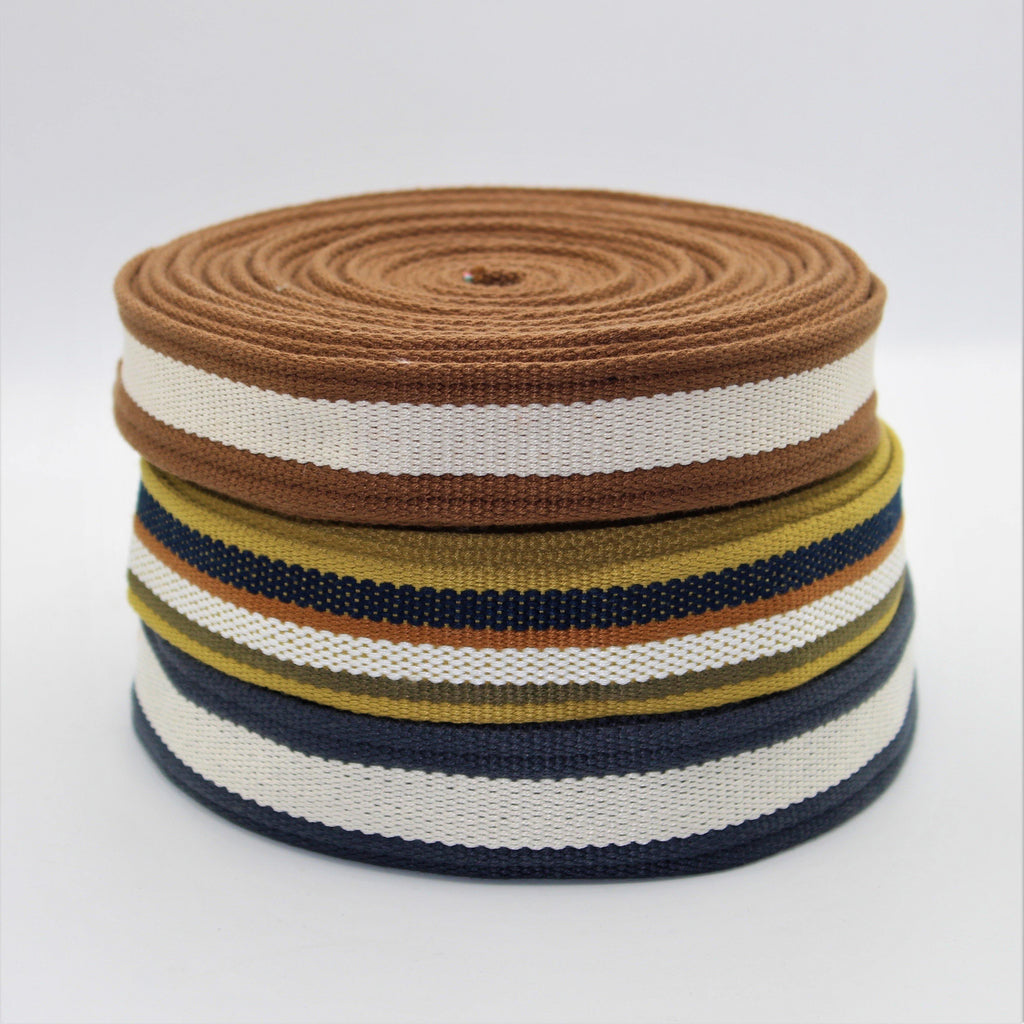 5 Meters 30mm Thick Striped Webbing #RUB1965 - ACCESSOIRES LEDUC