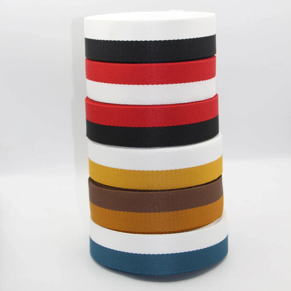 5 meters 38mm Bicolor Webbing #RUB1973 - ACCESSOIRES LEDUC BV