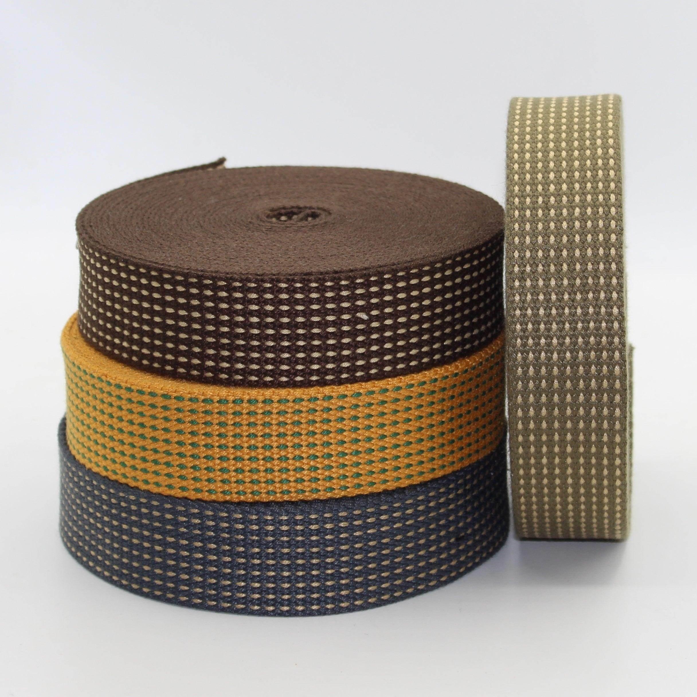 5 meters 30mm Webbing with Stitches #RUB1976 - ACCESSOIRES LEDUC BV