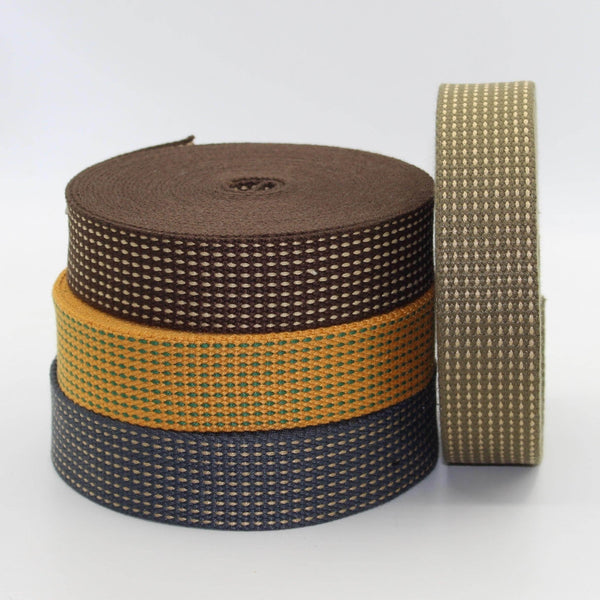 5 meters 30mm Webbing with Stitches #RUB1976 - ACCESSOIRES LEDUC BV