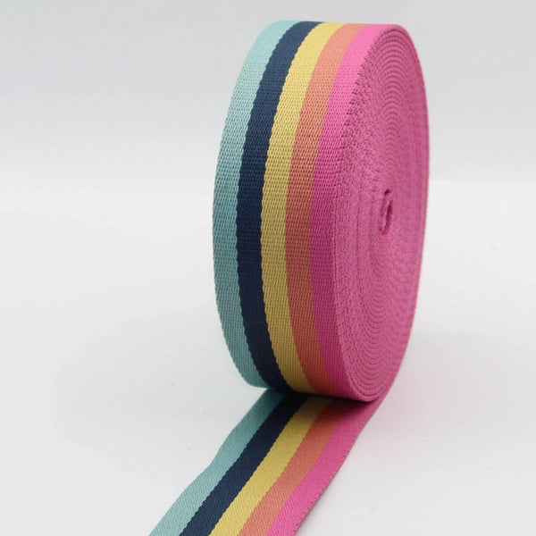 5 meters 4cm Rainbow Webbing #RUB1980 - ACCESSOIRES LEDUC BV