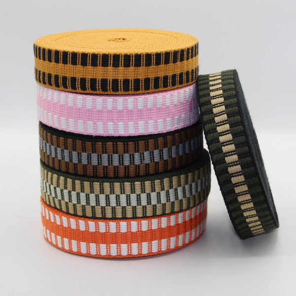 5 meters 30mm Tiles Webbing #RUB1983 - ACCESSOIRES LEDUC BV