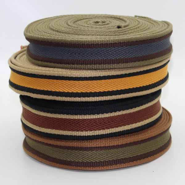 5 meters 30mm Old College Striped Webbing #RUB1989 - ACCESSOIRES LEDUC BV