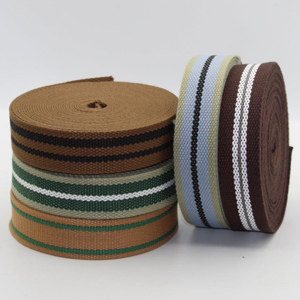 5 meters 30mm Old Style Stripped Webbing #RUB1992 - ACCESSOIRES LEDUC