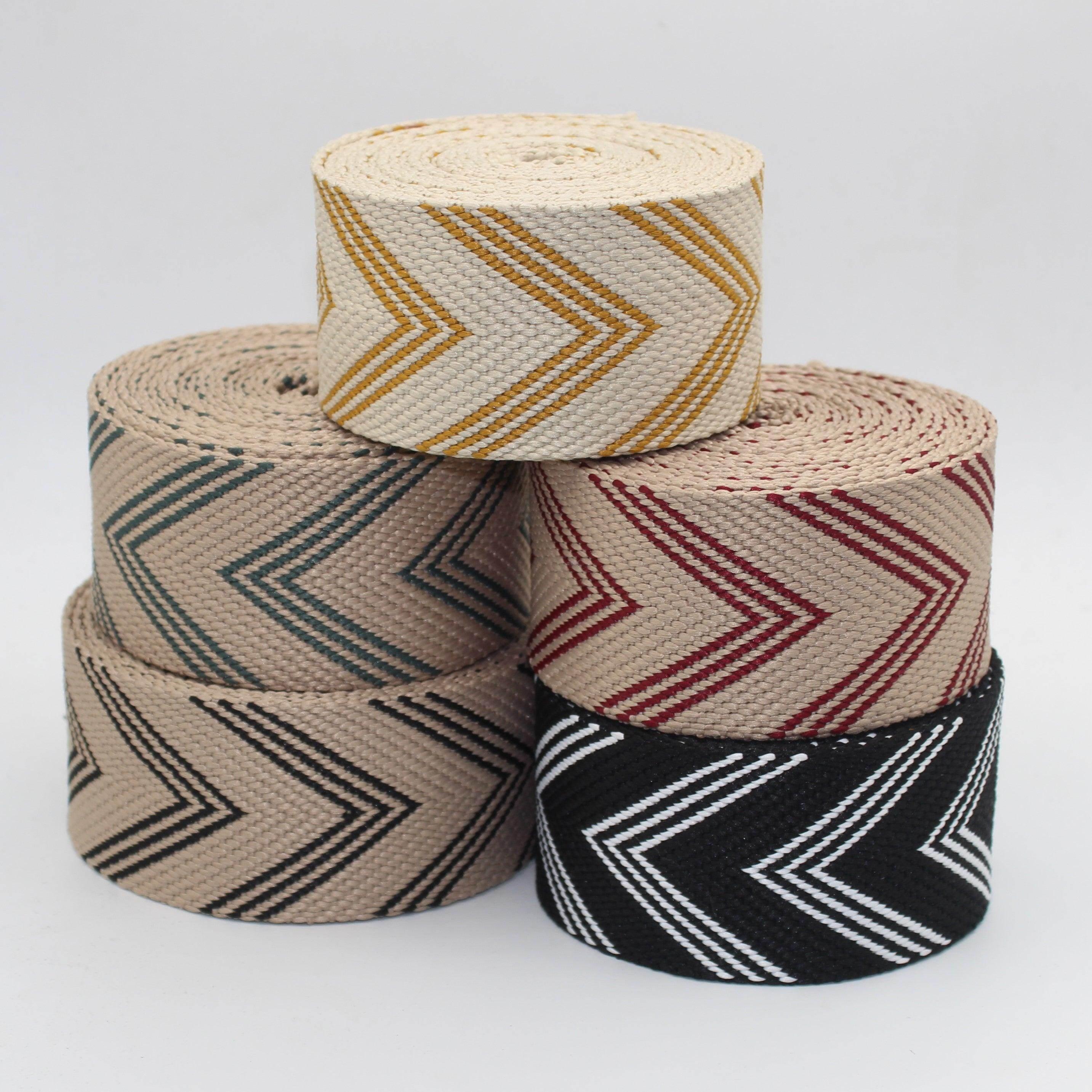 5 meters Webbing with Geometric Arrows 50mm #RUB1999 - ACCESSOIRES LEDUC BV