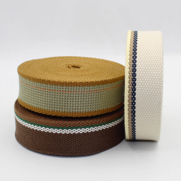 5 meters Fine Stripes Webbing 30mm #RUB3503 - ACCESSOIRES LEDUC BV