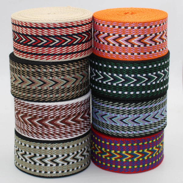 5 meters Colored Webbing with Arrows 50mm #RUB3517 - ACCESSOIRES LEDUC BV