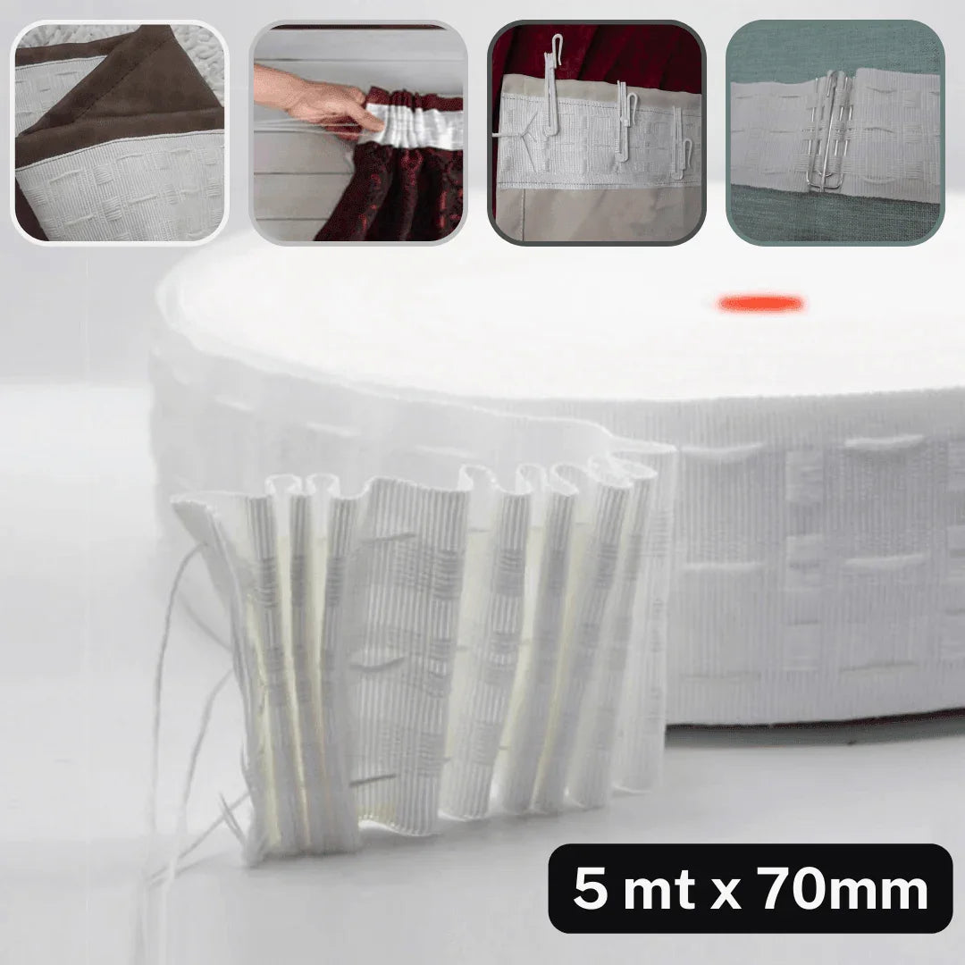 Curtain Tape 5 meters - ACCESSOIRES LEDUC BV