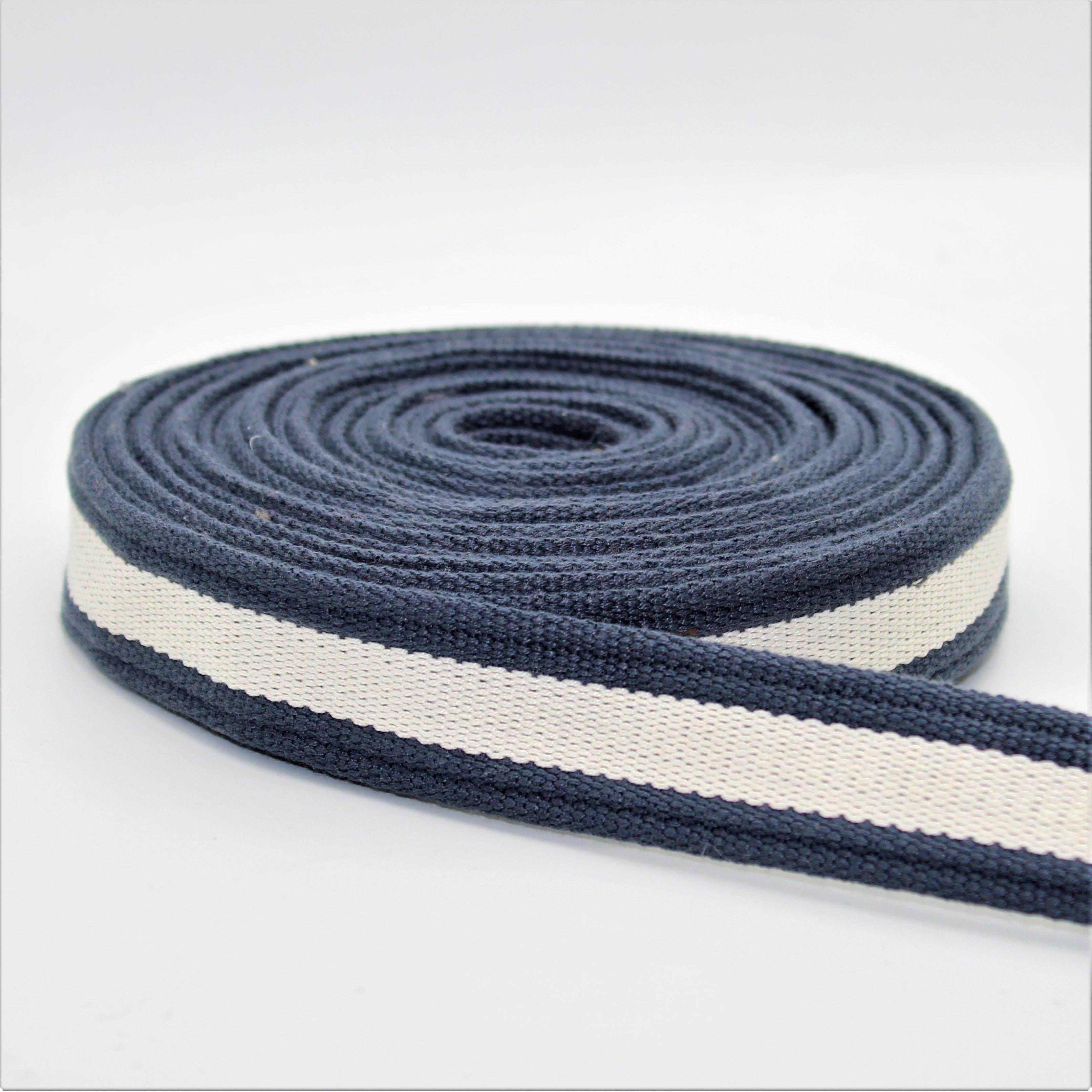 5 Meters 30mm Thick Striped Webbing #RUB1965 - ACCESSOIRES LEDUC BV