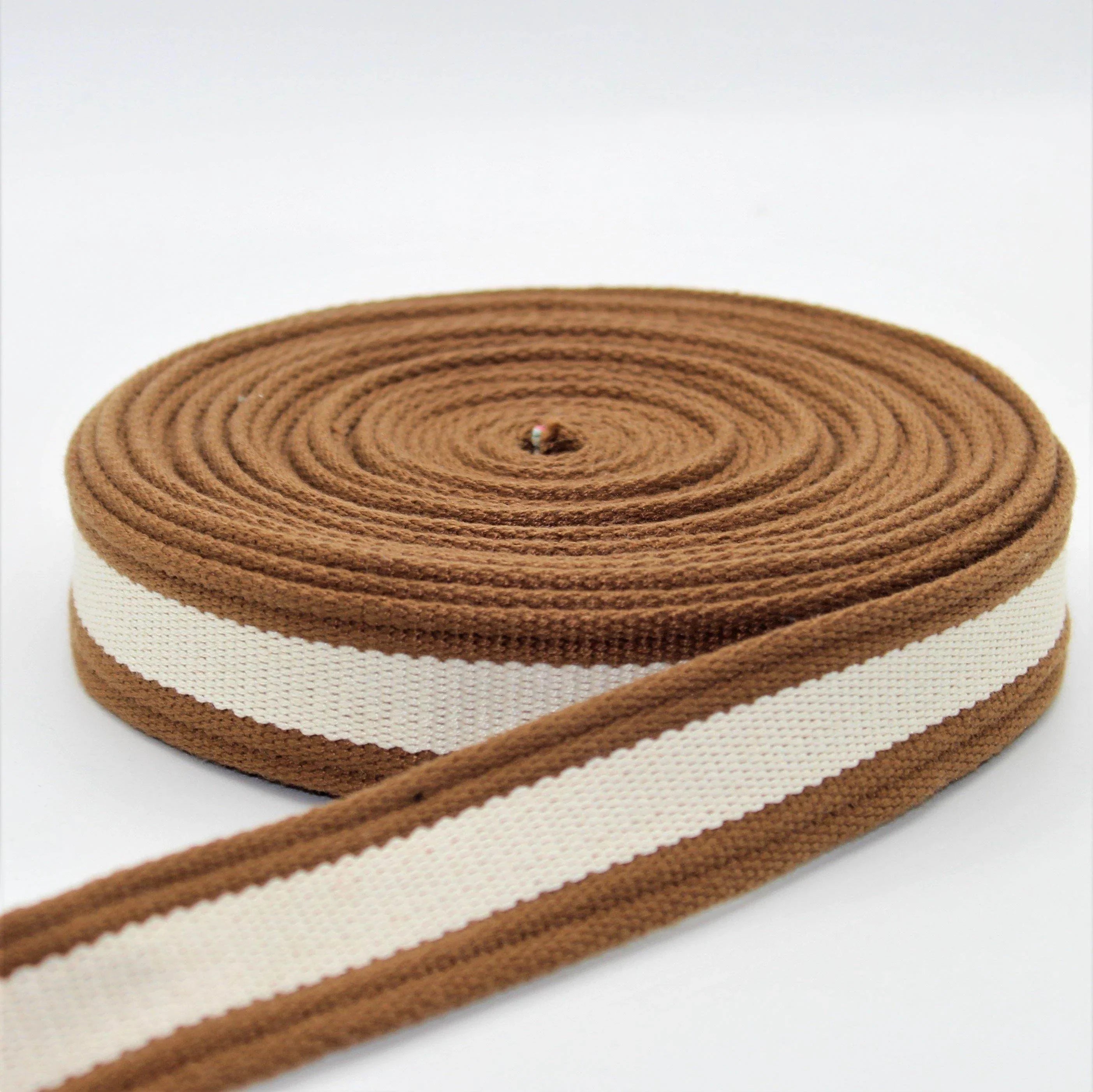 5 Meters 30mm Thick Striped Webbing #RUB1965 - ACCESSOIRES LEDUC BV